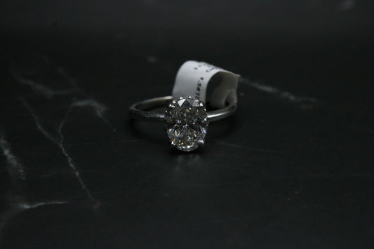 1.56 Radiant Cut Natural Diamond Engagement Ring