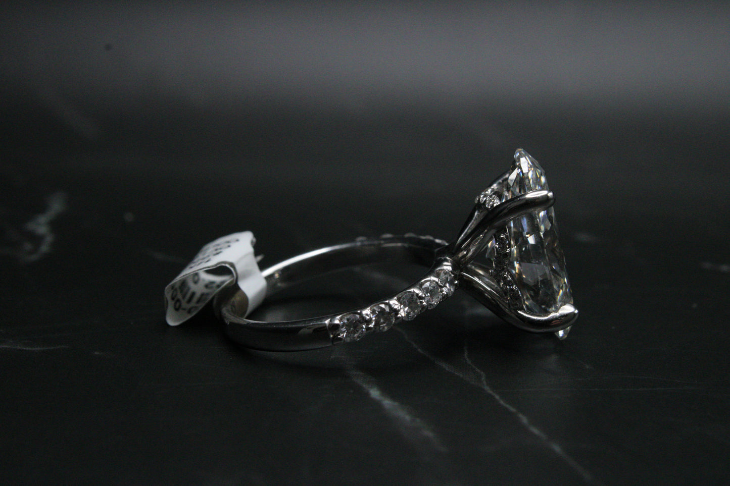 8.02 Oval Cut Lab Grown Diamond Engagement Ring