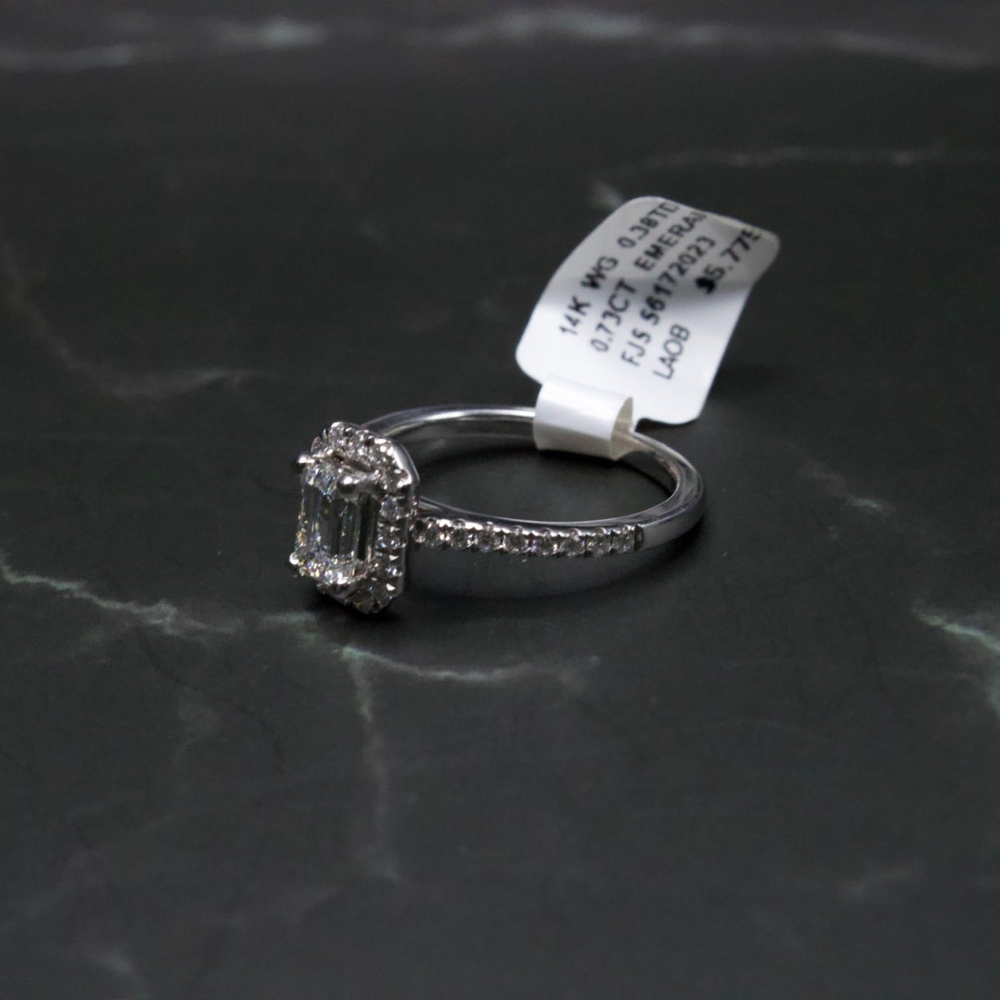 1.11 Emerald Cut Natural Diamond Engagement Ring