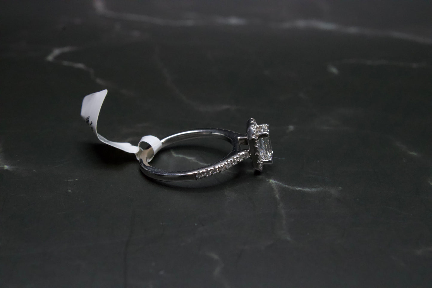 1.11 Emerald Cut Natural Diamond Engagement Ring