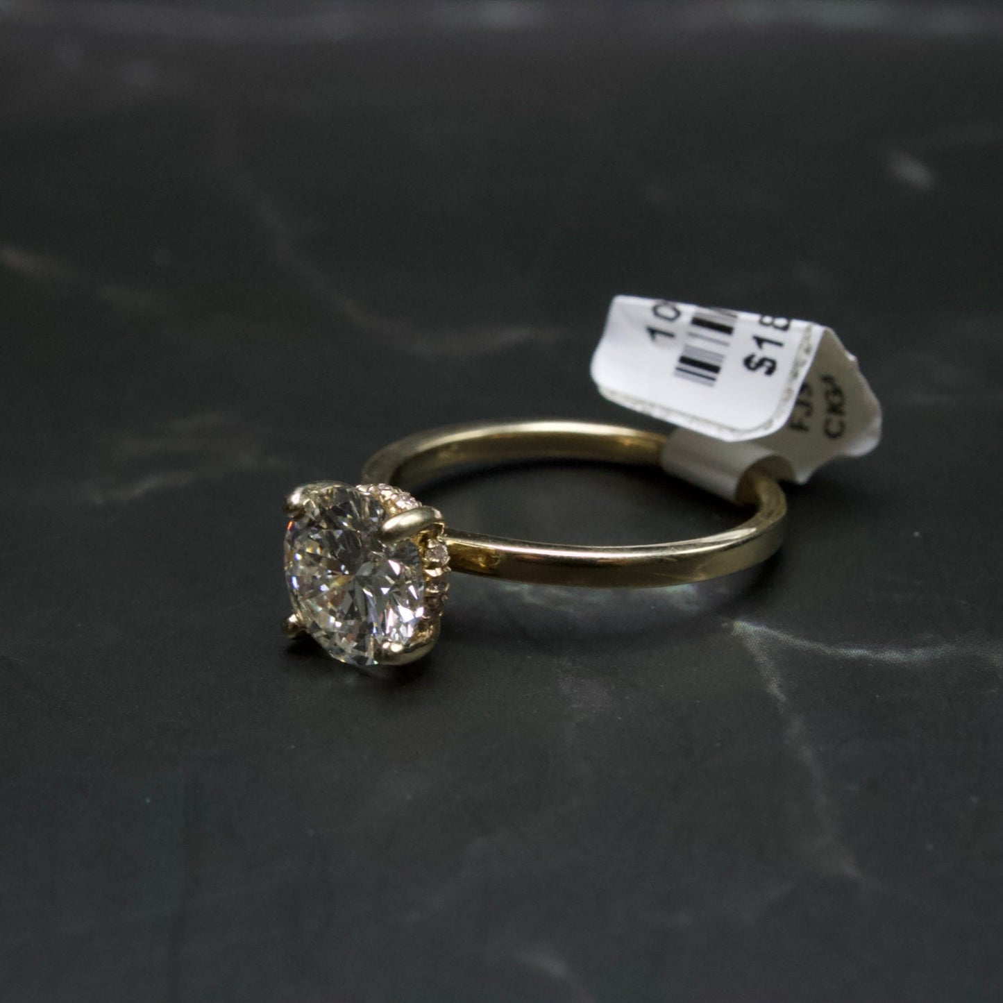 2.0 Round Cut Natural Diamond Engagement Ring